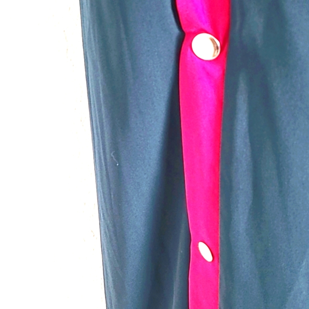 Pretty Little Thing Strapless Green Jumpsuit Pink Accent, Wide Leg Size 12, NWT - Picture 6 of 14